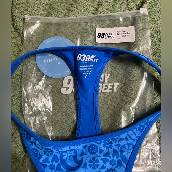 93 PLAY STREET: JACK Blue Crush Thong Bikini Bottom (NWT) - Picture 6 of 6